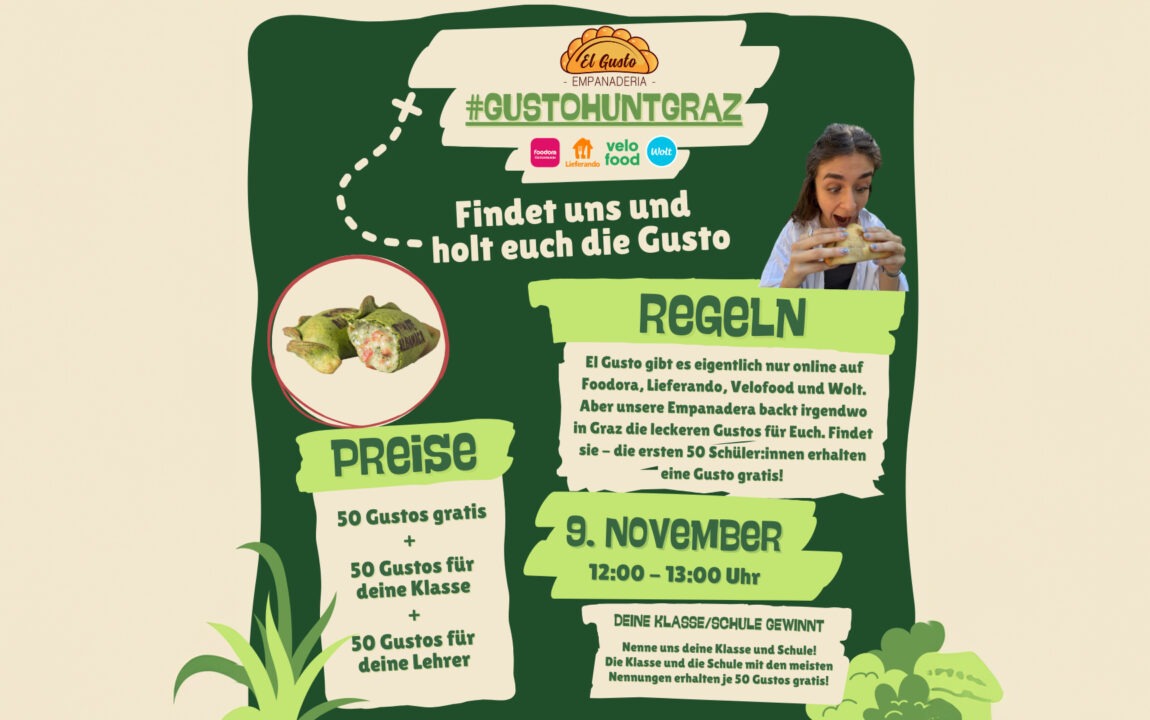 Am 9. November startet die große Gustojagd in Graz!